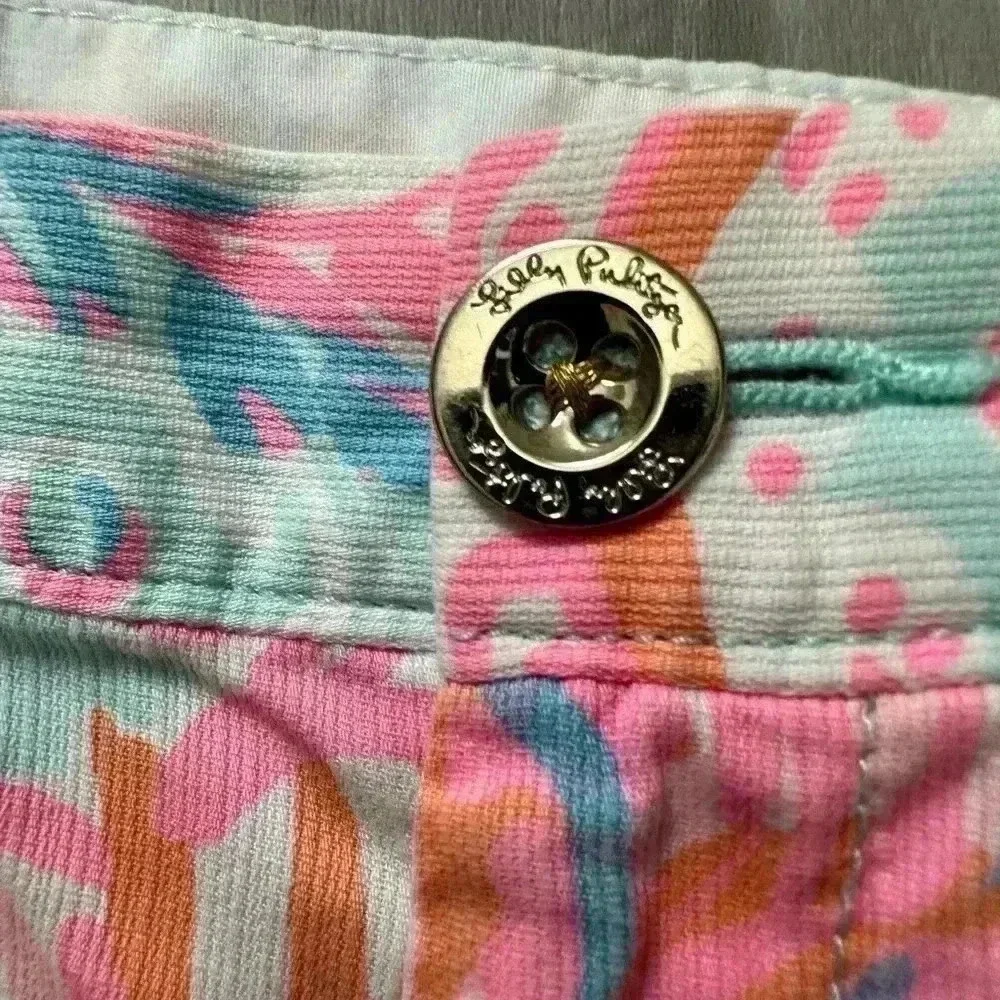 Lilly Pulitzer Buttercup Scallop Shorts Womens Size 00 Pink Pout Too Much Bubbly